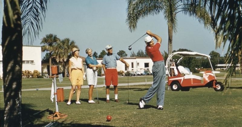 Sports History Image 3 old photo of golfers in the 1940s