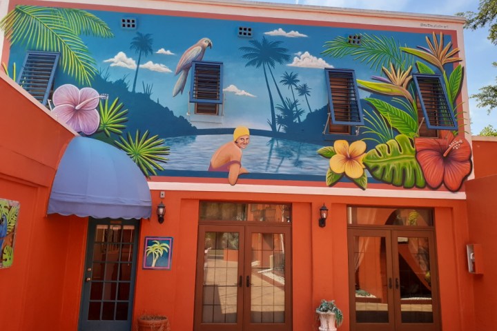 a store front at day