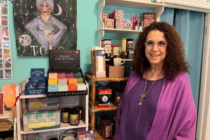 Deni Dreazen, psychic, at Trolley Cottage Gift Shop