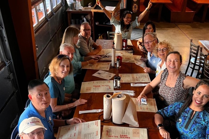 Tatiana Iekel et al. sitting at a table