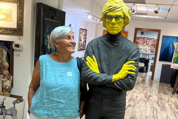 a person standing in a room