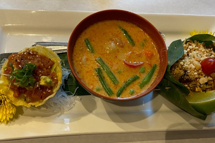 a bowl of food on a table