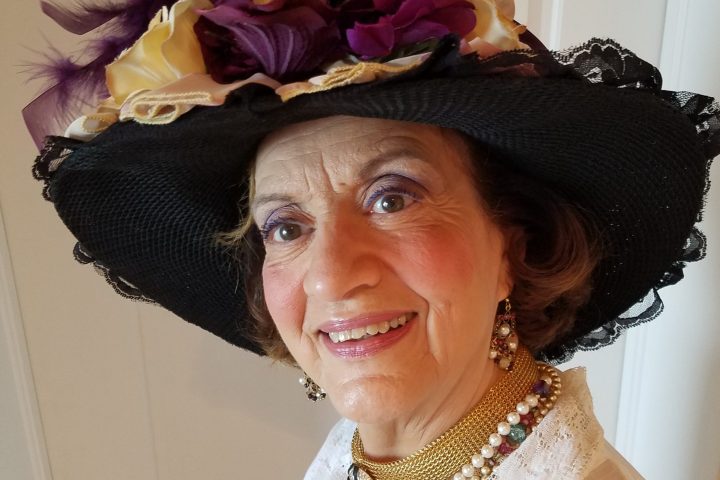 a woman wearing a hat