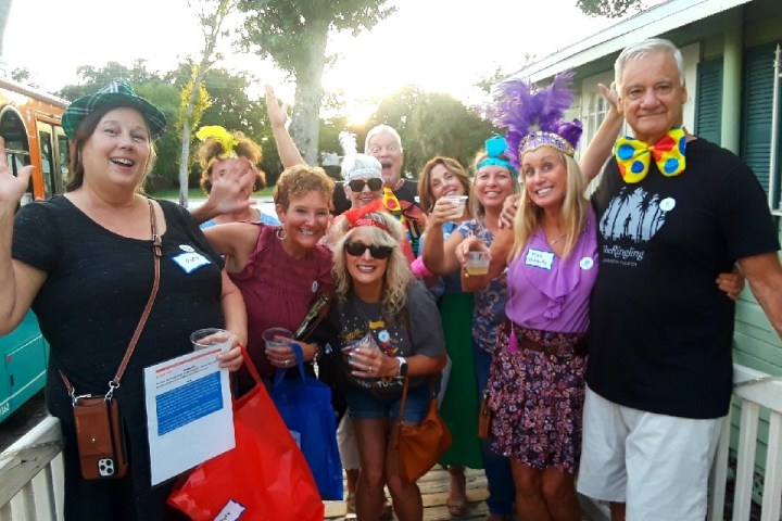 a group of people posing for a photo