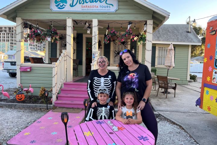 a person standing in front of a building