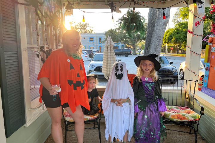 a group of people wearing costumes