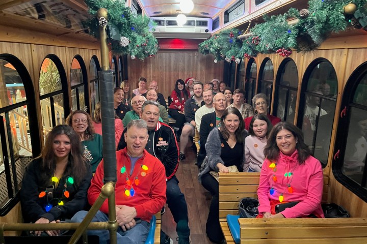 a group of people posing for the camera