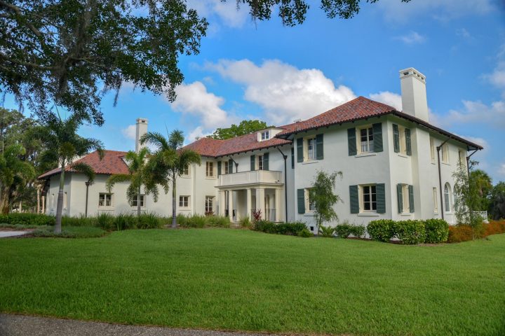 a large lawn in front of a house