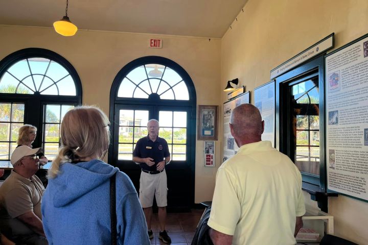 a group of people in a room