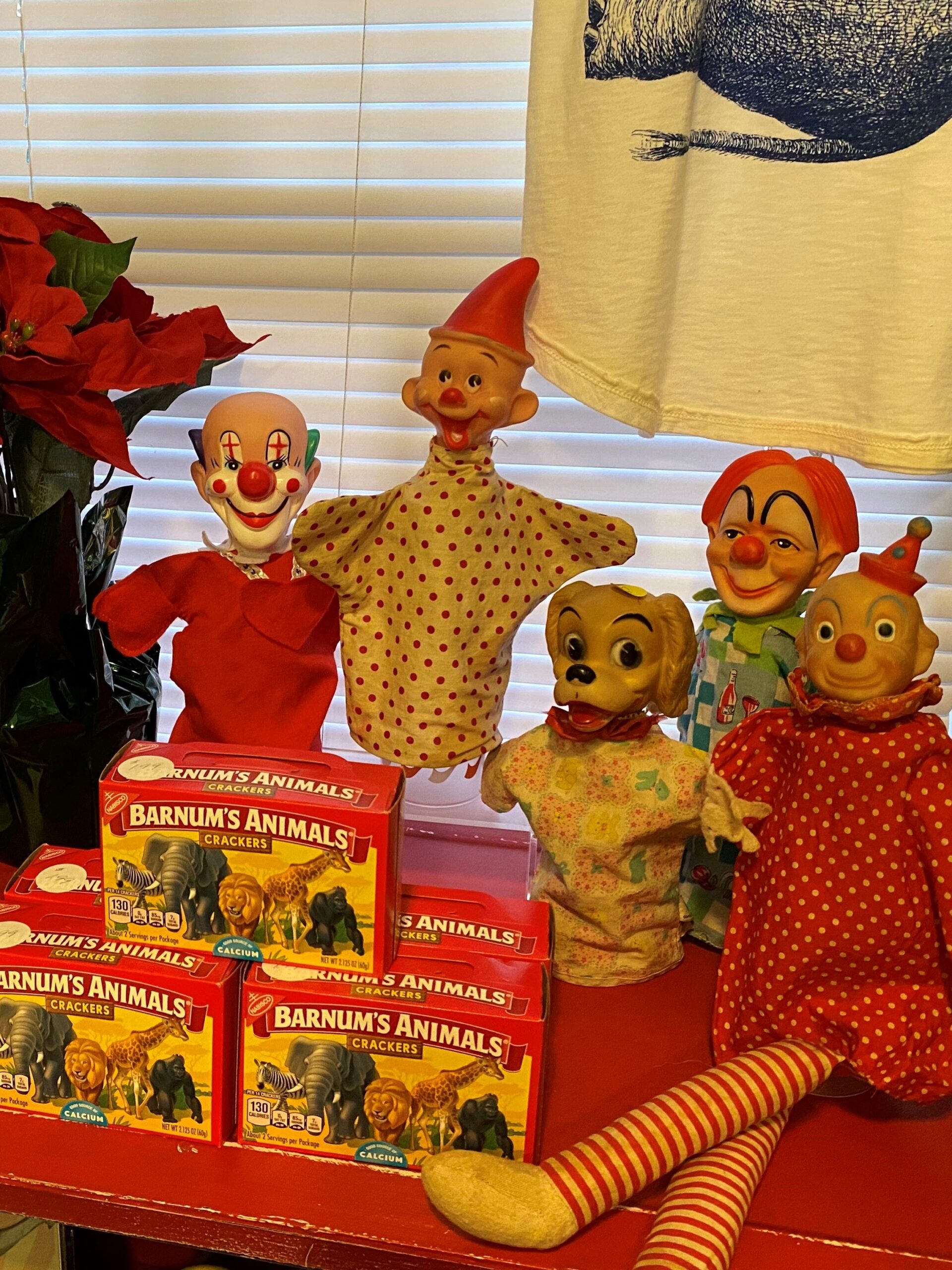 a bunch of stuffed animals on a table