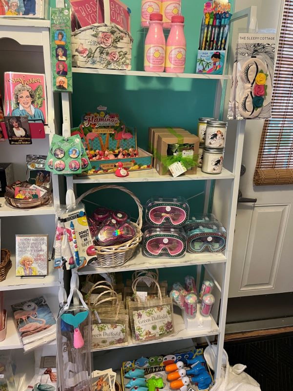 a group of items on a shelf