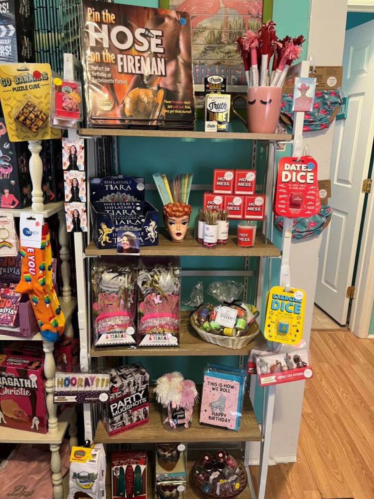 a bunch of items on a shelf